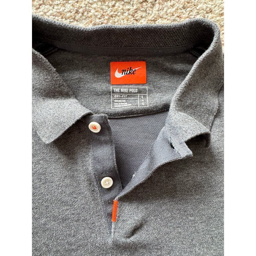 NIKE - "THE NIKE POLO" Collared  Shirt, size Large Dark Gray - Picture 2 of 7